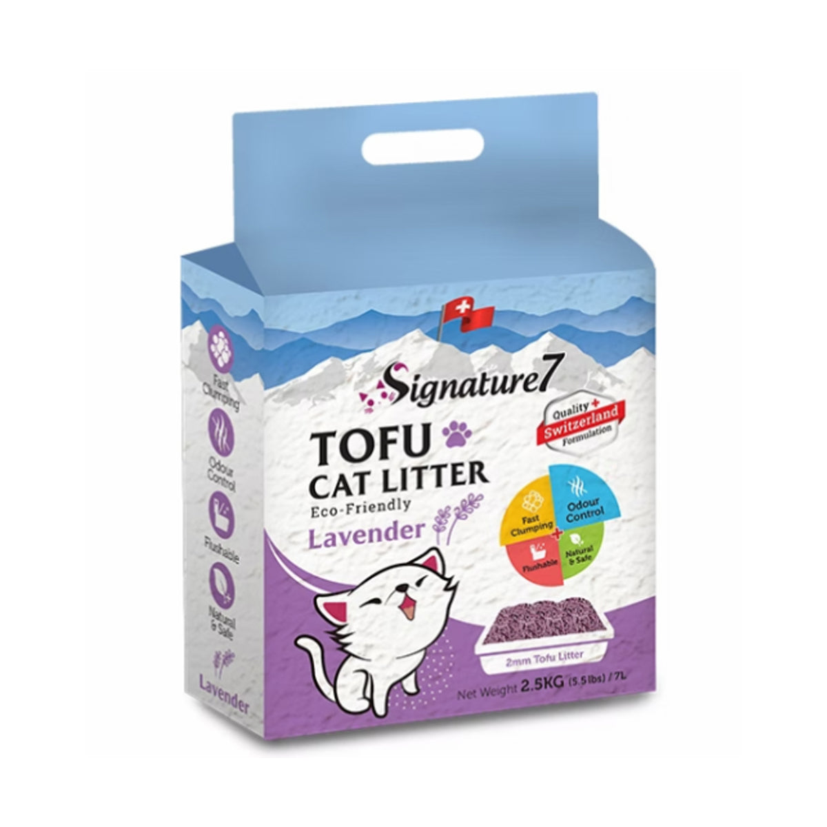 Signature 7 Signature7 Asternut Igienic Tofu pentru Pisici cu Lavanda 7 L