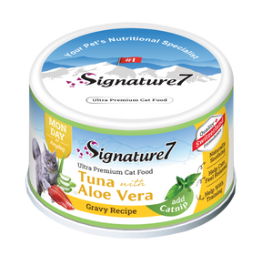 Signature7 Cat Hrana Umeda Reteta cu Ton in Sos de Aloe Vera 70 Gr
