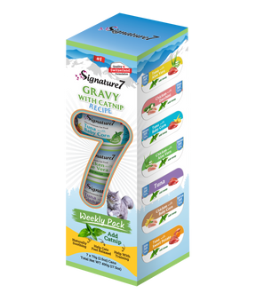 Signature7 Cat Variety Pack Retete de Ton si Pui in Sos cu Catnip 7x70 Gr