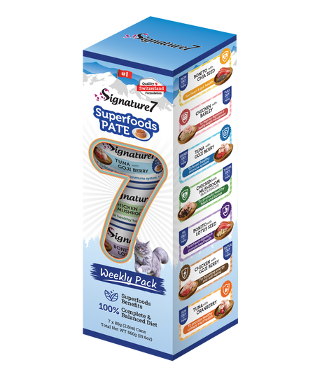 Signature7 Superfoods Pate Cat Variety Pack 7x80 Gr