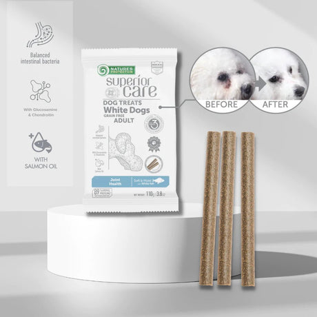 Nature's Protection Superior Care Superior Care White Dogs GF Snack Hips & Joints cu Peste Alb 110 Gr - imagine 2