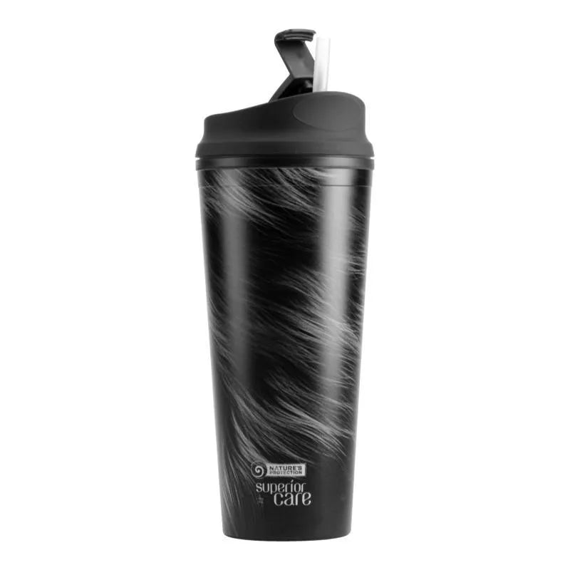 Superior Care Pahar cu Pai si Ilustratie Blanita Neagra 710 ML