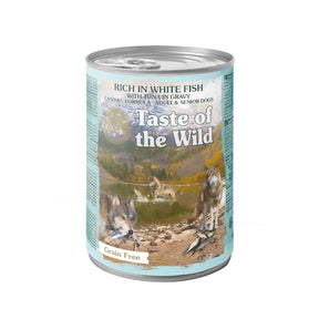Taste of the Wild Taste of the Wild Dog Conserva cu Peste Alb si Bucati de Ton in Sos 390 Gr