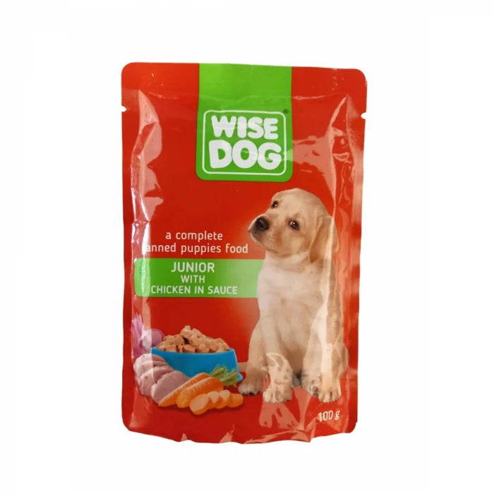 Carpathian Pet Food Wise Dog Junior Plic cu Pui in Sos 100 Gr