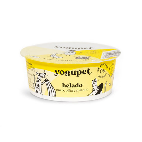 Yogupet Yogupet Inghetata cu Cocos, Ananas si Banana pentru Caini si Pisici 110 Gr - imagine 1