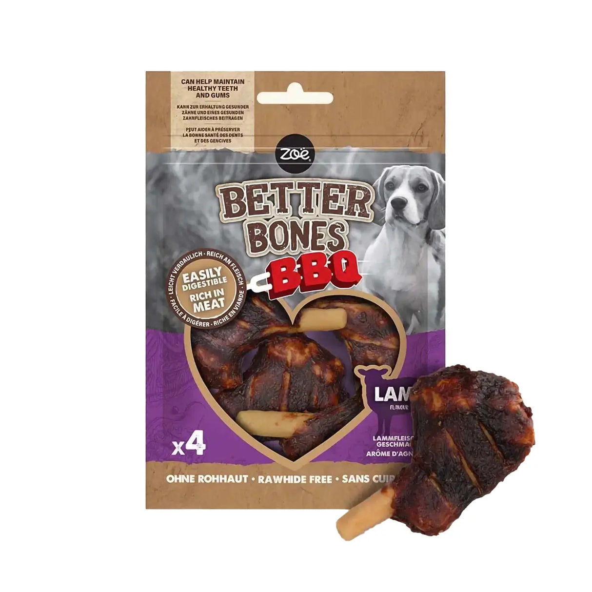 Zoe Zoe Better Bones Barbeque Steak Miel 160 Gr - imagine 1
